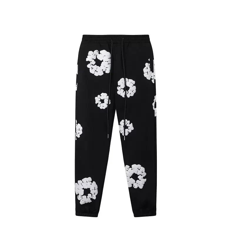 Denim Tears Cotton Wreath Sweatpants - Black