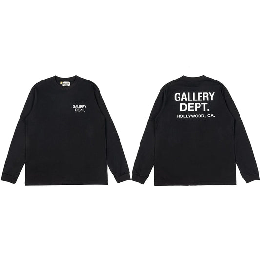 Gallery Dept. Hollywood Logo Long Sleeve T-Shirt - Black