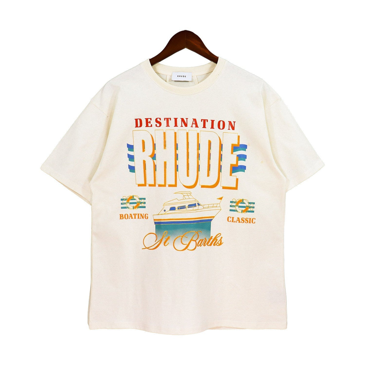 RHUDE Destination Graphic T-Shirt – Cream
